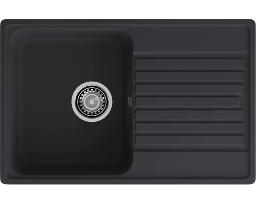 GranFest QUARZ (ECO-78) Мойка чаша+кр 740*480 (черный)