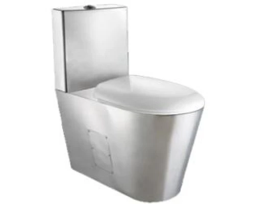 Унитаз из нержавеющей стали со сливным баком 680х370х620 матовый, 13016.S