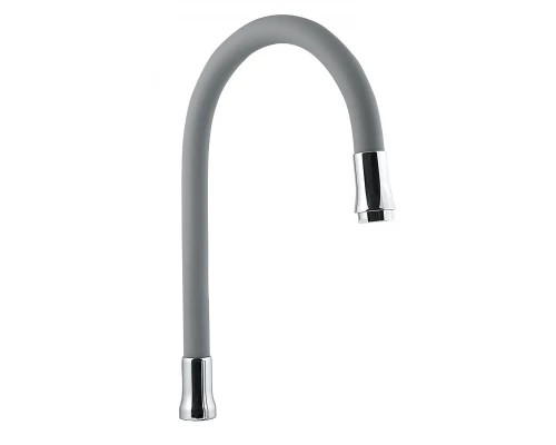 Излив гибкий из силикона,с аэратором, цвет серый., СЛАВЕН, 113