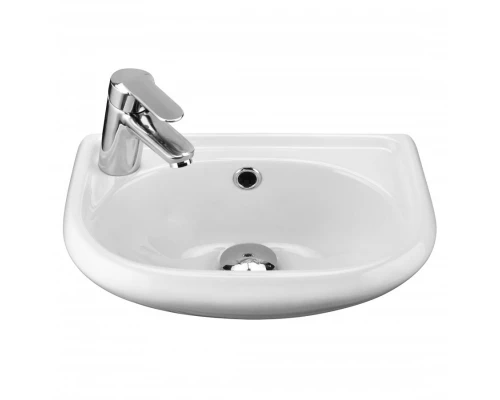 БРИЗ Умывальник мини 40*27(Л), хром.кольцо, с крепл. САНТЕК