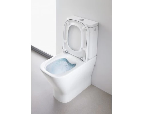 GAP CLEAN RIM Чаша унитаза приставного c безободковым смывом, двойной выпуск, белая. ROCA