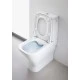 GAP CLEAN RIM Чаша унитаза приставного c безободковым смывом, двойной выпуск, белая. ROCA