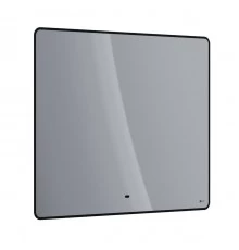 Зеркало Lemark MIOBLACK 100х80 см с интерьерной подсветкой, с подогревом