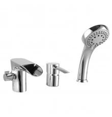 Atlantiss Смеситель для ванны, на борт 3отв. с изливом 120мм лейка, р/ОД, хром, LM, LM3245C