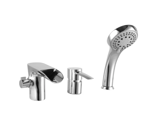 Atlantiss Смеситель для ванны, на борт 3отв. с изливом 120мм лейка, р/ОД, хром, LM, LM3245C