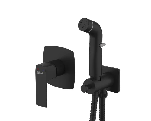 Ursus Смеситель для биде, гигиен.душ встраиваемый держ.на теле, р/ОД, черный, LM, LM7219BL