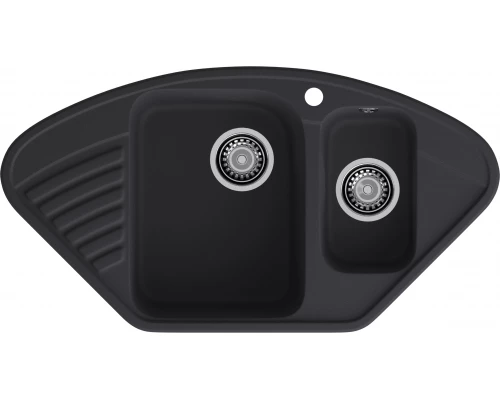 GranFest QUARZ (ECO-14) Мойка угл.1,5 чаш. 930*500 (черный)