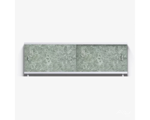 КЛАССИК Экран для ванны 150 см, полистирол,(темно-зеленый мрамор-008), ALAVANN