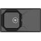 GRANFEST Мойка композит UNIQUE, GF-U-840L, чаш+кр 840*500, черный