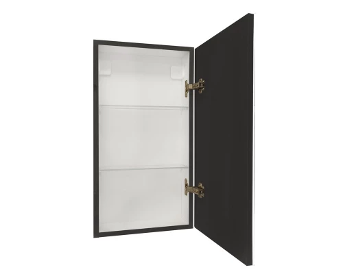 Зеркало-шкаф Mirror Box black Led 350х650 правый