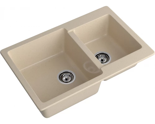 GRANFEST Мойка композит PRACTIK GF-P--780K  2 чаши 780*510 мм, кашемир