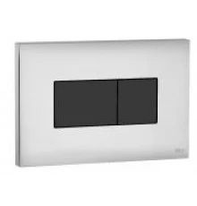 641019 Панель пневм. двойная KARISMA, пластик, хром глянц., soft-touch черн., OLI