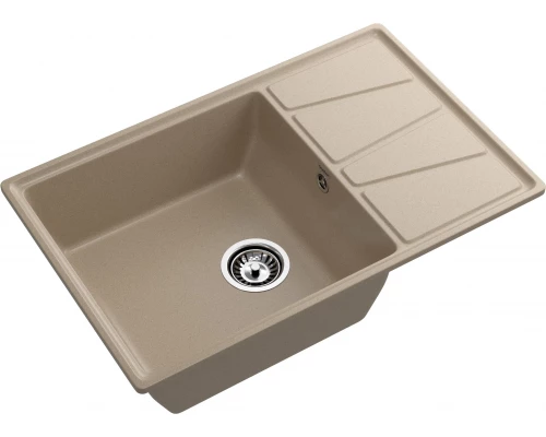 GRANFEST Мойка композит VERTEX, GF-V-780L, чаш+кр 780*500, песочный