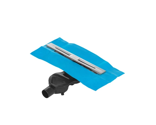 Желоб водосток SIMPEL 400, матовый хром, S-сифон D50 H60 боковой, BERGES