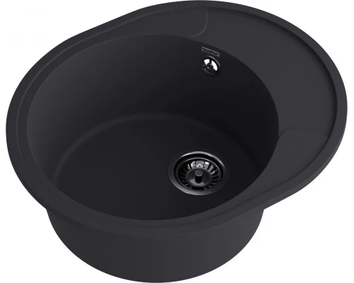 GRANFEST Мойка URBAN 857L  1-чаша+крыло 570*480мм черный арт.GF-UR-
