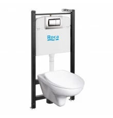 MATEO Комплект 4 в 1 (инсталляции+подв. унитаз+сиденье с механизмом Soft-Closing+смывная клавиша,