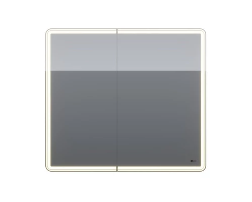 Шкаф зеркальный Lemark ELEMENT 90х80 см с подсветкой, с розеткой, цвет корпуса: Белый