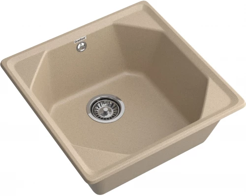GRANFEST Мойка композит UNIQUE, GF-U-500, 1-чаша 500*500, песочный
