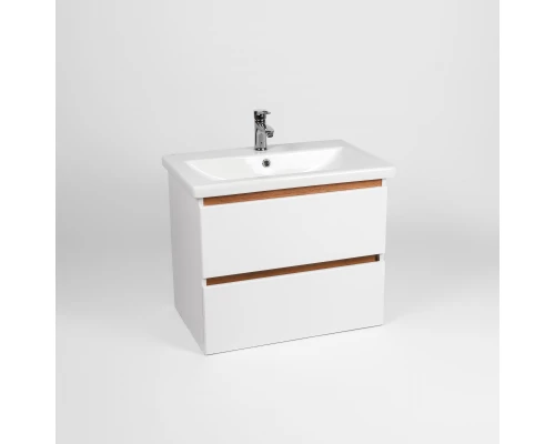 Тумба под раковину VIANT МАЛЬТА 60 подвесная белый/дуб вотан (VMAL60CO-T2YP)
