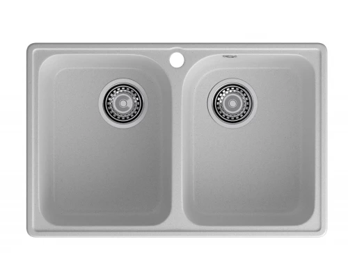 GranFest QUARZ (ECO-15) Мойка 2 чаши 740*480 (серый)