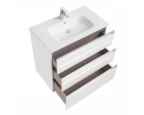 GAP Тумба под раковину GAP 80, белый глянец, 3 ящ., ROCA