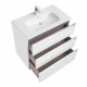 GAP Тумба под раковину GAP 80, белый глянец, 3 ящ., ROCA