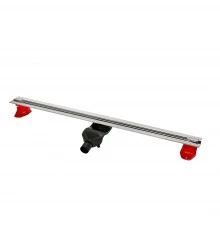 Желоб водосток SUPER Slim 1200, матовый хром, S-сифон D50 H60 боковой, BERGES