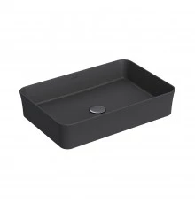 Раковина Ego SL накладная, 55x38 см, без отверстия под смеситель, прямоугольная, антрацит матовый, B