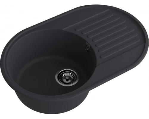 GranFest QUARZ (ECO-18) Мойка чаша+кр 740*480 (черный)