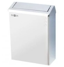 Контейнер для мусора настенный из нержавеющей стали белый 23 л. С крышкой