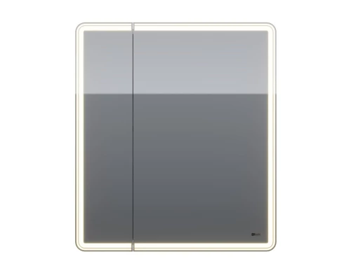 Шкаф зеркальный Lemark ELEMENT 70х80 см 2-х дверный, с подсветкой, с розеткой, цвет корпуса: Белый