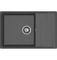 GRANFEST Мойка композит LEVEL, GF-LV-760L, чаш+кр 760*500, графит