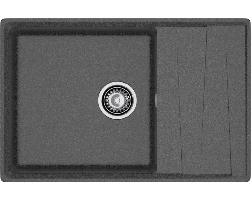 GRANFEST Мойка композит LEVEL, GF-LV-760L, чаш+кр 760*500, графит