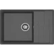 GRANFEST Мойка композит LEVEL, GF-LV-760L, чаш+кр 760*500, графит