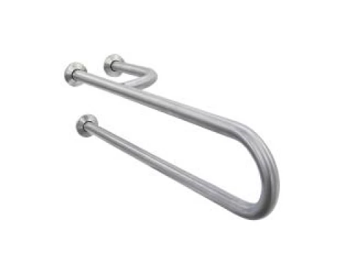 Поручень полукруглый правый неподвижный с тремя точками опоры, глянцевый.