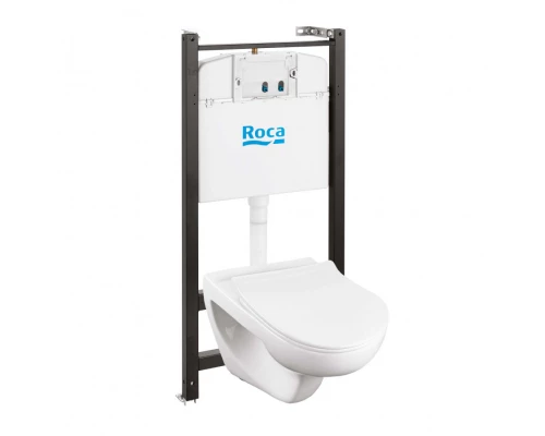 VICTORIA Комплект 3 в 1 (инсталляция+подв. унитаз Rimless+сиденье дюропл. Slim). ROCA