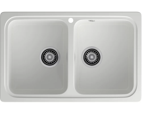 GRANFEST Мойка композит STANDART GF-S--780K  2 чаши 780*510 мм  иней арт.GF-