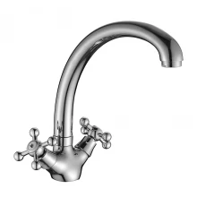 DR54 Смеситель для кухни, выс.пов.излив 214мм, р/ДВ, хром, DR, DR54029
