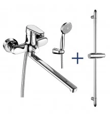  Комплект 2 в 1: POINT Смесители для ванны +  душ. гарнитур, хром, LM, LM0379C