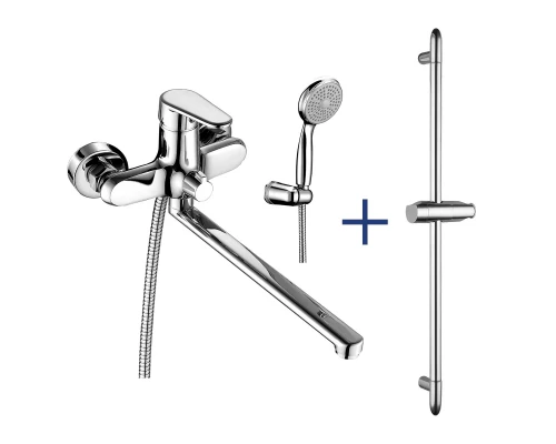  Комплект 2 в 1: POINT Смесители для ванны +  душ. гарнитур, хром, LM, LM0379C