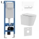 Комплект 3в1 IBERICA BLANCA инсталляция SILENCIO MINI, унитаз BURGOS ALTO белый, кнопка смыва CRYSTAL-R белый глянцевый (IB.001M.BRA.231.2210)