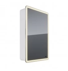 Шкаф зеркальный Lemark ELEMENT 50х80 см 1 дверный, петли справа, с подсветкой, с розеткой, цвет корп