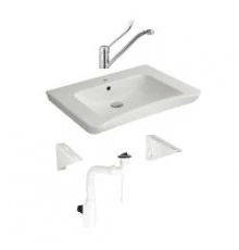 Комплект (Раковина МГН, крепление неподвижное, смеситель, сифон), шт