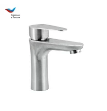 СТАЛЬ Смеситель для умывальника с коротким изливом,одноручный, СЛАВЕН,НЖ12