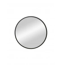 Зеркало Мун, черное, D 350, в МДФ раме