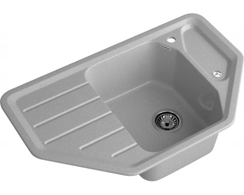 GRANFEST Мойка композит CORNER  GF-C--800E угловая 800*500мм  серый  арт.GF-