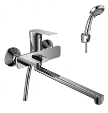 RS27 Смеситель для ванны, с плоск.изливом 350мм, р/ОД, хром, ROS, RS27-33