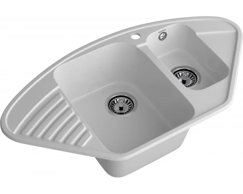 GranFest QUARZ (ECO-14) Мойка угл.1,5 чаш. 930*500 (серый)