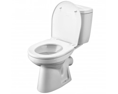 АНИМО Унитаз-компакт, косой выпуск, 2-х режимная арматура, сиденье дюропласт, метал крепеж. САНТЕК 
