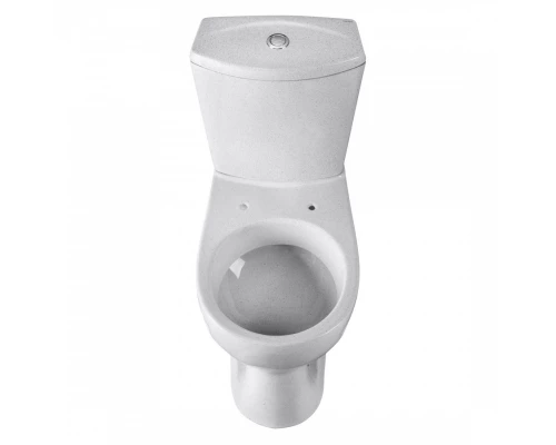Унитаз-компакт "Ультра" косой выпуск с кнопочной арматурой и сиденьем,крап на белом